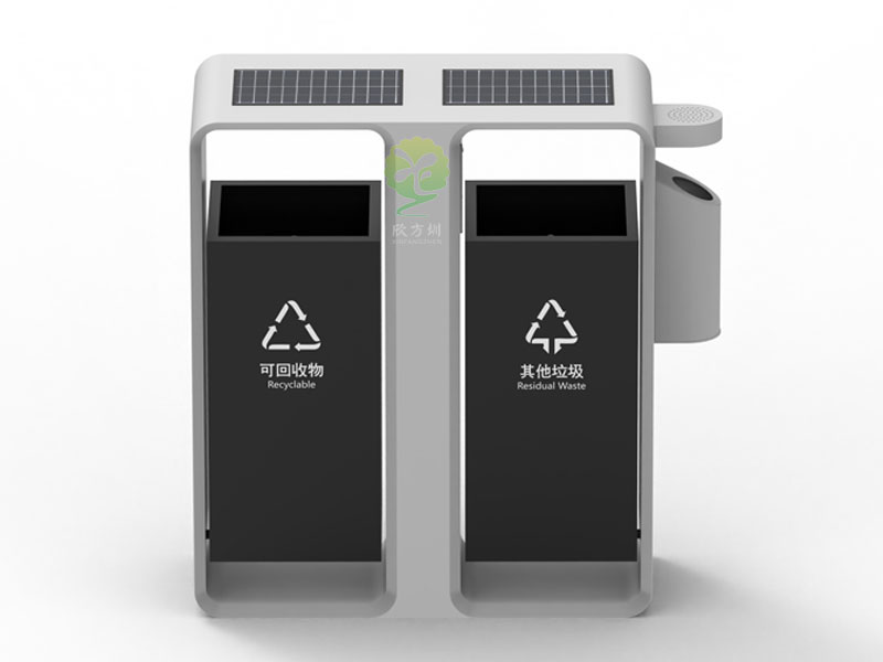 太陽(yáng)能滅蚊燈垃圾桶智慧城市戶外滅蚊不銹鋼果皮箱